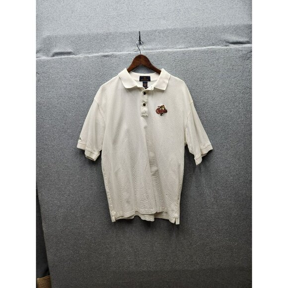 Antigua Mens Orioles Polo Shirt White Short Sleeve 100% Cotton Embroidered Logo - Picture 1 of 6